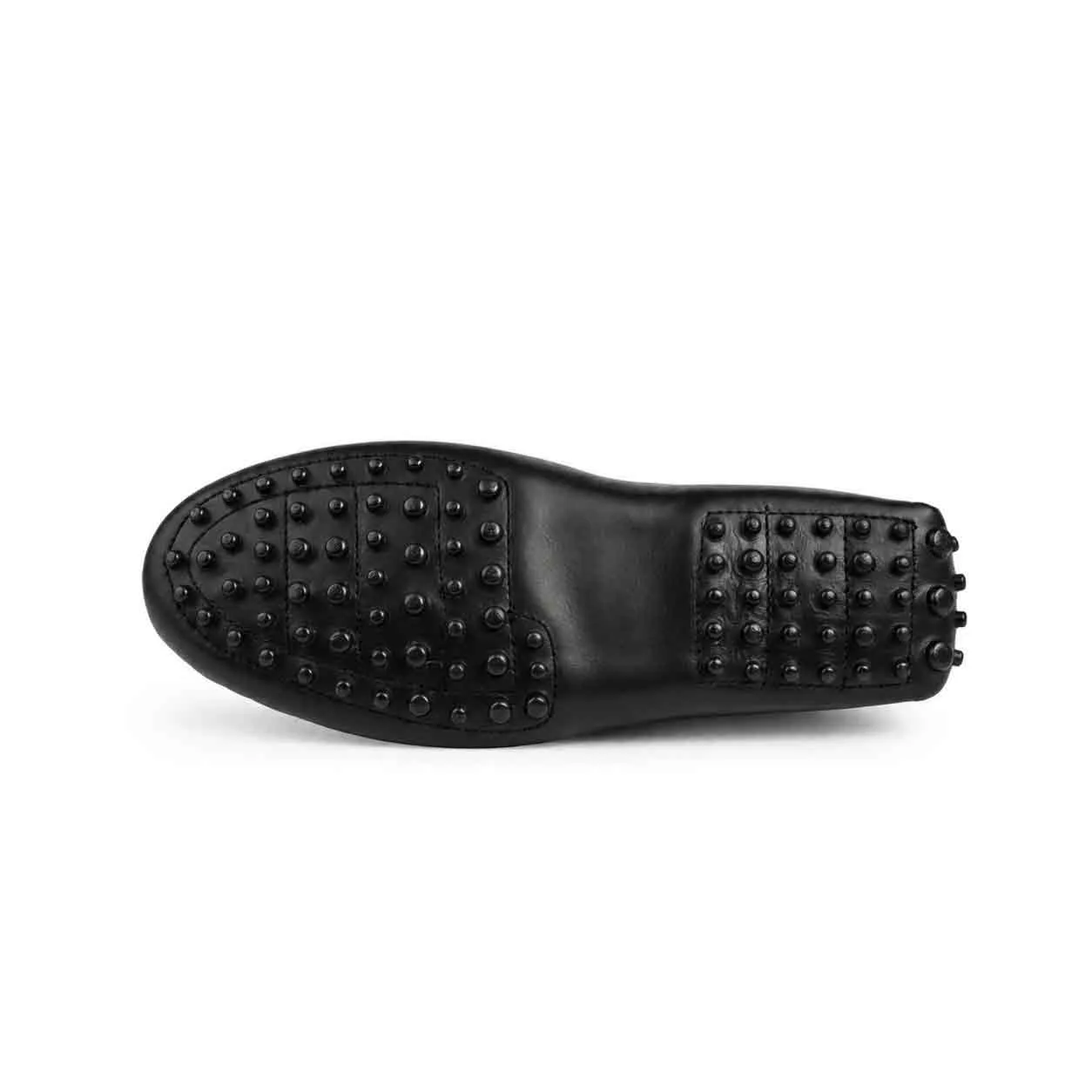 Moccasin pour homme confort 003-5 noir cuir  miniature